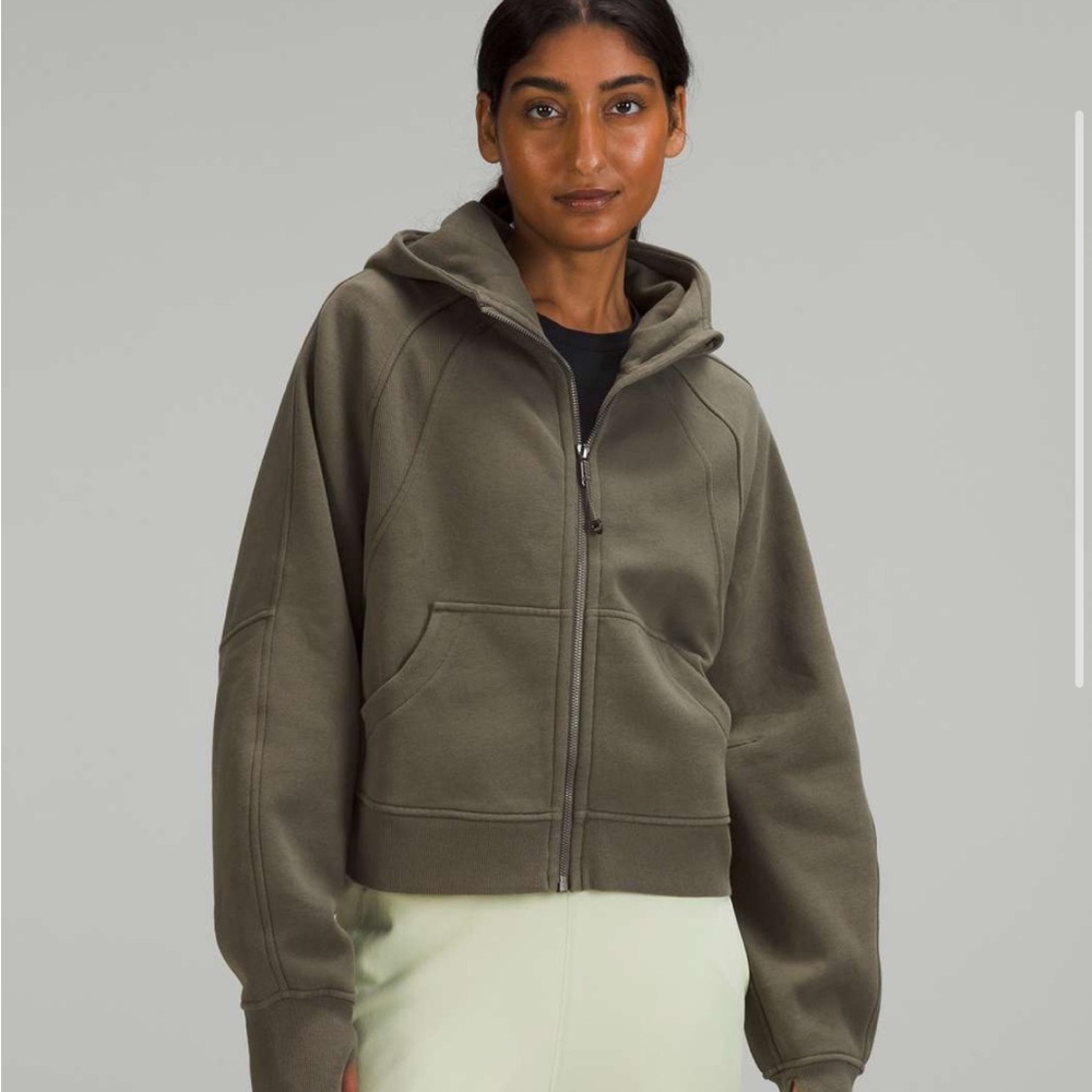 Lululemon Scuba Zip-Up Hoodie in Army Green